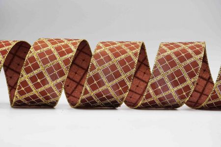 Festival Plaid Wired Ribbon_KF7116G-58_red